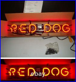 Vintage Early 90's RED DOG NEON Sign 26 x 6 x 6 (20 yrs old STILL IN BOX)