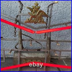 Vintage Early BUDWEISER Bow Tie Neon Sign Parts Light Beer Advertising