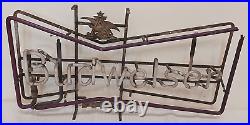 Vintage Early BUDWEISER Bow Tie Neon Sign Parts Light Beer Advertising Man Cave