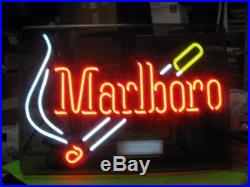 Vintage Encased 1997 Marlboro Everbrite Neon Electric Sign Measures 21.5 x 15