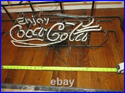 Vintage Enjoy Coca-Cola Neon Light Advertisement 17-1/2 x 29