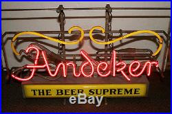 Vintage Estate RARE Andeker The Beer Supreme Neon Light Sign Pabst WORKS