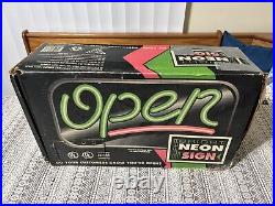 Vintage Fallon Neon Open Sign Neon Hot Pink Green NEW Never Used Working With Box Vintage Fallon Neon Open Sign Neon Hot Pink Green NEW Never Used Working With Box