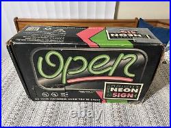 Vintage Fallon Neon Open Sign Neon Hot Pink Green NEW Never Used Working With Box Vintage Fallon Neon Open Sign Neon Hot Pink Green NEW Never Used Working With Box