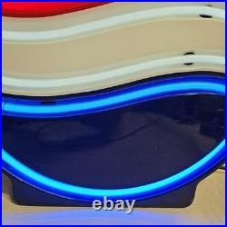 Vintage Fallon Pepsi Cola Red White Blue Neon Lighted Sign 15 Inch Diameter