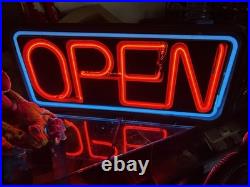 Vintage Fallon Real Neon Open Sign 36 x 17 Business Bar Restaurant