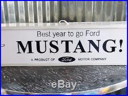 Vintage Ford Mustang Dealership Lighted Neon Service Sign Boss 302 429 Mach 1