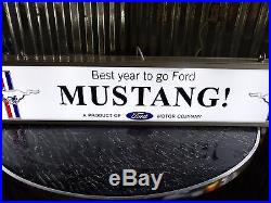 Vintage Ford Mustang Dealership Lighted Neon Service Sign Boss 302 429 Mach 1