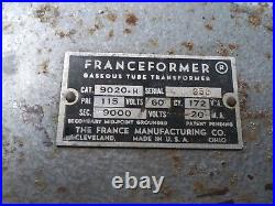 Vintage Franceformer France Former Gaseous Tube Transformer 115 Volts Neon Sign
