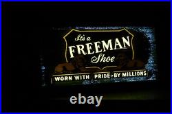 Vintage Freeman Shoe Neon Sign Allison Sign Co. Countertop Store Display Lion