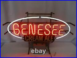 Vintage GENESEE PALE ALE Neon Beer Sign Works! 24 Across x 16 Tall
