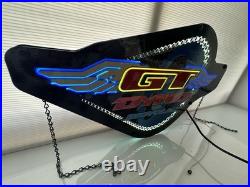 Vintage GT Dyno Bicycles Lighted Dealer Display Sign Neon Edge Lit Acrylic W