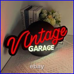 Vintage Garage Flex Neon Light Sign 24x10 Lamp Car Garage Display Wall Decor