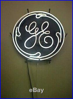 Vintage General ElectricGE18 neon lighted LogoSignAdvertising Works