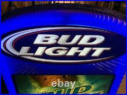 Vintage Genuine Anheuser-Busch Bud Light Beer Neon Sign 2003 Made in USA