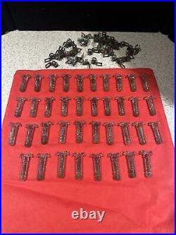 Vintage Glass Insulator for Neon Sign with Brackets Lot of 38