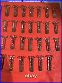 Vintage Glass Insulator for Neon Sign with Brackets Lot of 38