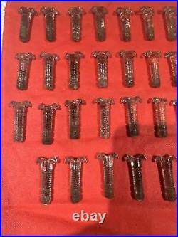 Vintage Glass Insulator for Neon Sign with Brackets Lot of 38