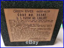 Vintage Green River Whiskey Countertop Neon Sign Art Deco 1950s RARE