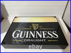 Vintage Guinness Pint Beer Bar Neon Sign Light Box Rare Euc