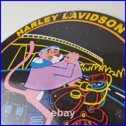 Vintage Harley Davidson Motorcycles Sign Neon Pink Panther Porcelain Gas Sign Vintage Harley Davidson Motorcycles Sign Neon Pink Panther Porcelain Gas Sign