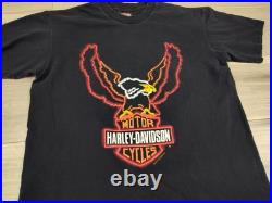 Vintage Harley Davidson T-Shirt XL Neon Sign Logo 1999 HD Tucson AZ