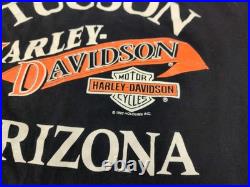 Vintage Harley Davidson T-Shirt XL Neon Sign Logo 1999 HD Tucson AZ