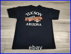 Vintage Harley Davidson T-Shirt XL Neon Sign Logo 1999 HD Tucson AZ