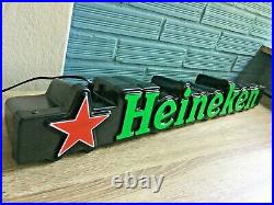 Vintage Heineken Original Beer Sign Light Box Neon Display Bar Pub Store Shop