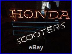 Vintage Honda Scooters Neon Sign Light 1970-80s RARE Everbright Electronic WORKS
