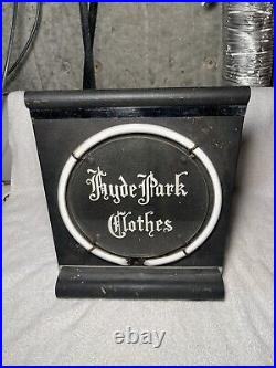 Vintage Hyde Park Clothing Countertop Neon Sign