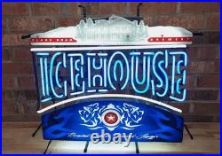Vintage Icehouse Ice Brewed Beer Neon Sign 24x22 Man Cave Pub Lighting
