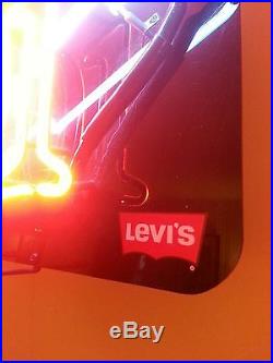 Vintage Industrial Levi's 501 Jeans Neon Sign 23 1987 Lighted GHN Everbrite