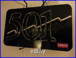 Vintage Industrial Levi's 501 Jeans Neon Sign 23 1987 Lighted GHN Everbrite