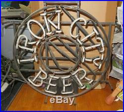 Vintage Iron City Beer neon light up sign not a repro Needs some repair