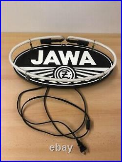 Vintage JAWA MOTO White & Black Neon Sign