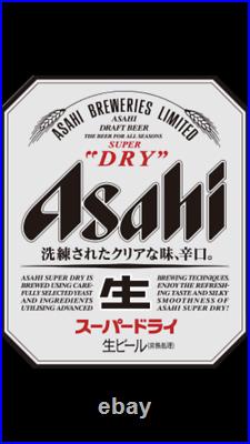 Vintage Japanese Asahi Beer Enamel Sign Neon Sign Cocktail Bar Advertisem