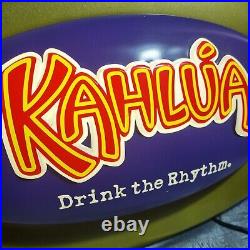Vintage Kahlua Bar Sign Light Up Neon Mancave Liquor Lamp Collectable Embossed Vintage Kahlua Bar Sign Light Up Neon Mancave Liquor Lamp Collectable Embossed