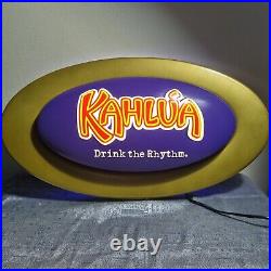 Vintage Kahlua Bar Sign Light Up Neon Mancave Liquor Lamp Collectable Embossed Vintage Kahlua Bar Sign Light Up Neon Mancave Liquor Lamp Collectable Embossed