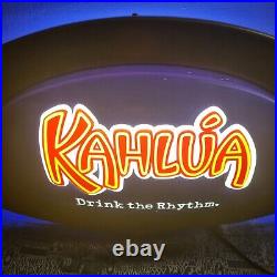 Vintage Kahlua Bar Sign Light Up Neon Mancave Liquor Lamp Collectable Embossed Vintage Kahlua Bar Sign Light Up Neon Mancave Liquor Lamp Collectable Embossed