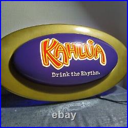 Vintage Kahlua Bar Sign Light Up Neon Mancave Liquor Lamp Collectable Embossed Vintage Kahlua Bar Sign Light Up Neon Mancave Liquor Lamp Collectable Embossed