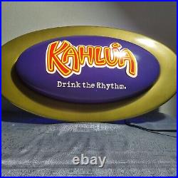 Vintage Kahlua Bar Sign Light Up Neon Mancave Liquor Lamp Collectable Embossed Vintage Kahlua Bar Sign Light Up Neon Mancave Liquor Lamp Collectable Embossed