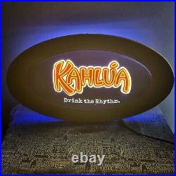 Vintage Kahlua Bar Sign Light Up Neon Mancave Liquor Lamp Collectable Embossed Vintage Kahlua Bar Sign Light Up Neon Mancave Liquor Lamp Collectable Embossed