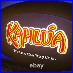 Vintage Kahlua Bar Sign Light Up Neon Mancave Liquor Lamp Collectable Embossed Vintage Kahlua Bar Sign Light Up Neon Mancave Liquor Lamp Collectable Embossed
