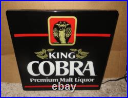 Vintage King Cobra Premium Malt Liquor Opti Neon Lighted Sign-ale-bar-beer-snake Vintage King Cobra Premium Malt Liquor Opti Neon Lighted Sign-ale-bar-beer-snake