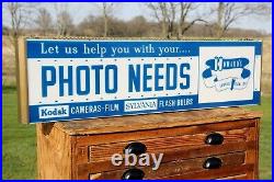 Vintage Kodak Camera Lighted Sign and Clock Photo Store Display by Neon Products