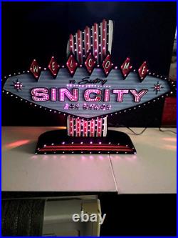 Vintage Las Vegas Neon Sign Welcome to Sultry SIN CITY Las Vegas Vintage Las Vegas Neon Sign Welcome to Sultry SIN CITY Las Vegas