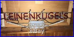 Vintage Leinenkugel's on Tap beer neon light up sign Authentic Leinenkugels