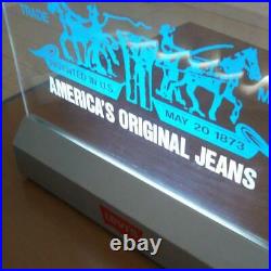 Vintage Levi's Store Display Sign Blue Neon Light Free Shipping from JAPAN