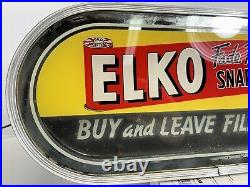 Vintage Lighted Elko Advertising Sign Film Photography Antique Neon